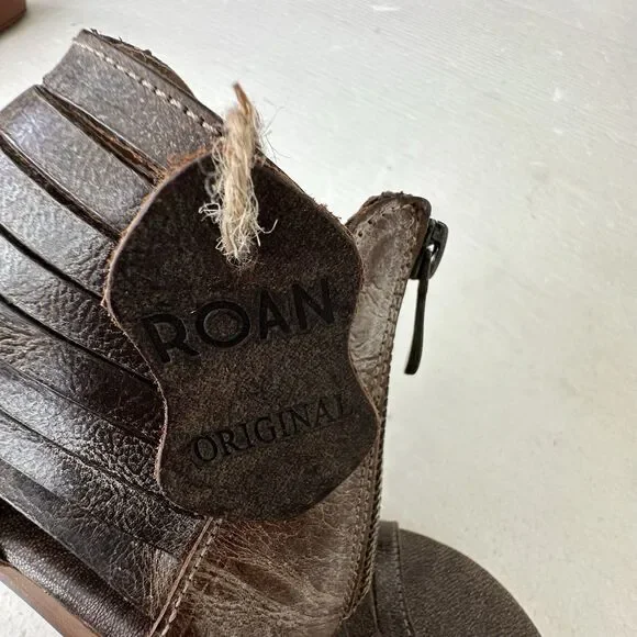 Roan by Bed Stu Pearl Gladiator Sandal Sz 8.5 Brown Leather Women’s Strappy NWOB - Picture 6 of 12